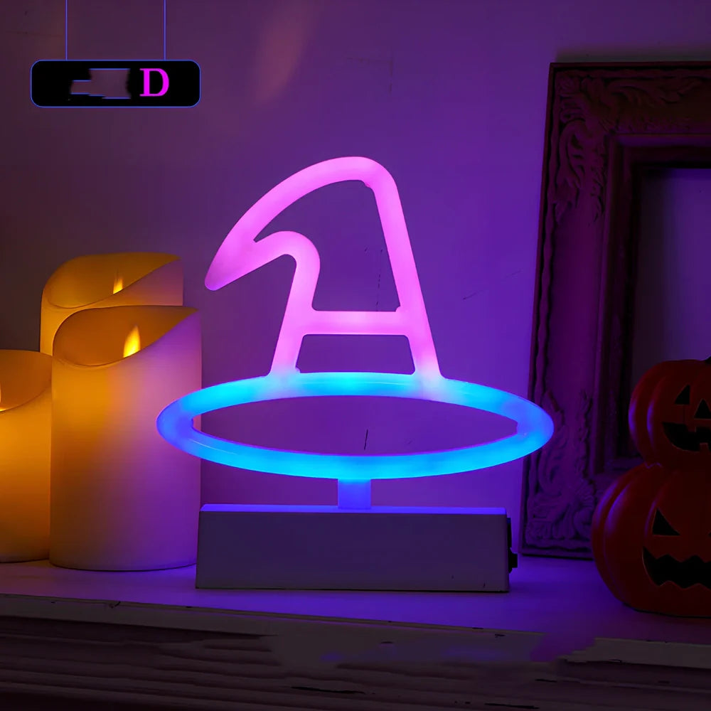 Set of nine glowing Halloween pumpkin lanterns in varying sizes from 14.5cm to 23cm height with plastic construction
