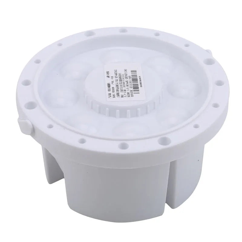 White plastic paint brush holder with 16.5 cm diameter, cake decoration clip style.