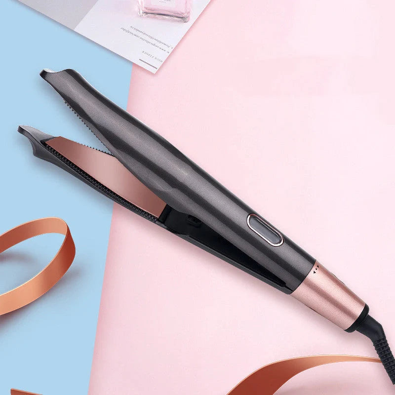 2-in-1 Professional Hair Straightener and Crimper with adjustable temperature and LCD screen