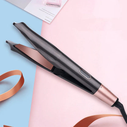 2-in-1 Professional Hair Straightener and Crimper with adjustable temperature and LCD screen