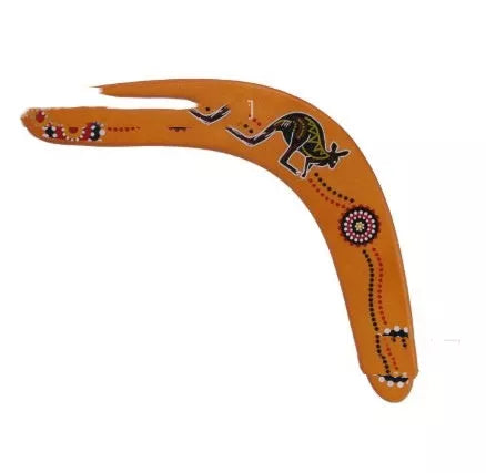 Black wooden revolving dart with kangaroo design for outdoor sports
