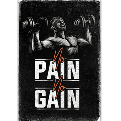 Gym motivational canvas poster measuring 7.8x11.8 inches with modern design in four colour schemes