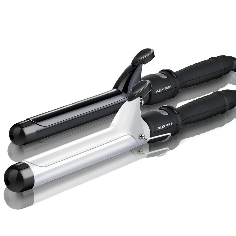 AUX ceramic glaze hair stick showing 15.5cm length and 1.2cm diameter barrel for dual dry wet styling