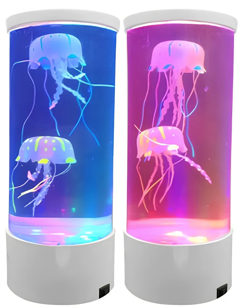 Black LED jellyfish aquarium lamp projecting 10m underwater scene from 1200mAh USB battery