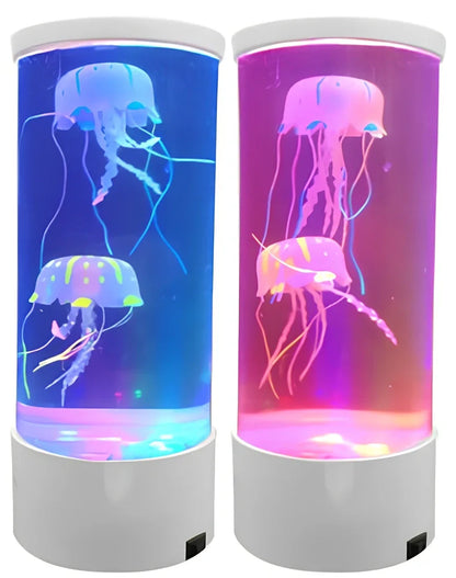 Black LED jellyfish aquarium lamp projecting 10m underwater scene from 1200mAh USB battery