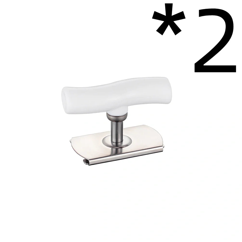 Adjustable stainless steel jar opener with ABS plastic handle, showing steel teeth and collapse feature