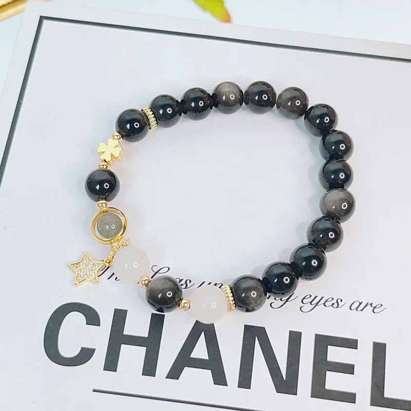 Silverstone electroplated bracelet for women with sweet cool style and flower, heart, or star charm options