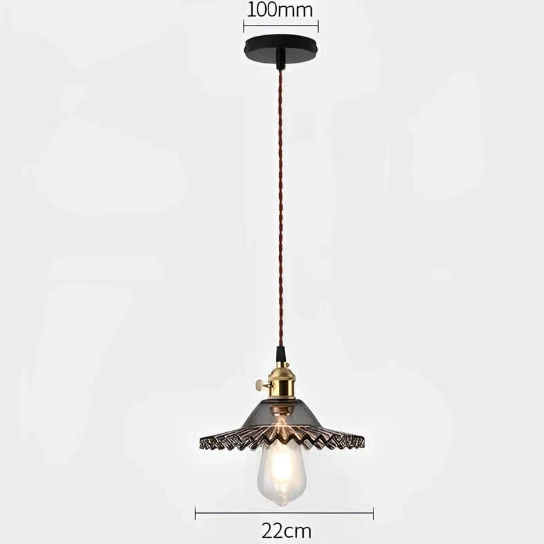 Nordic glass chandelier with copper body and adjustable 1.2m height in multiple colour options