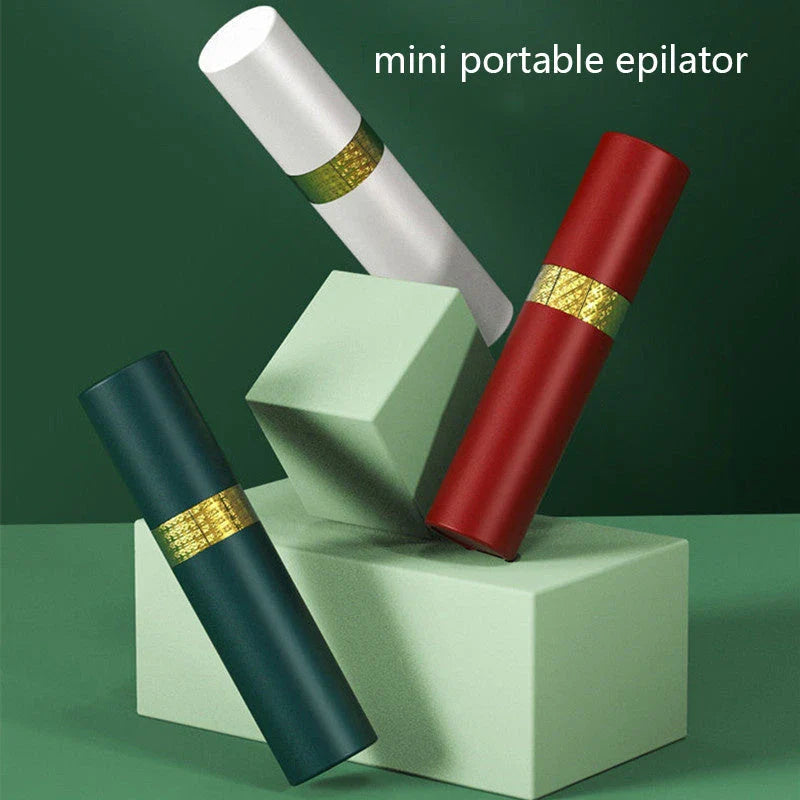 Lipstick-shaped rechargeable hair trimmer with floating 3D head for painless grooming of sensitive areas