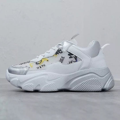 Light Sole Running Shoes in red, purple, and silver with breathable mesh design