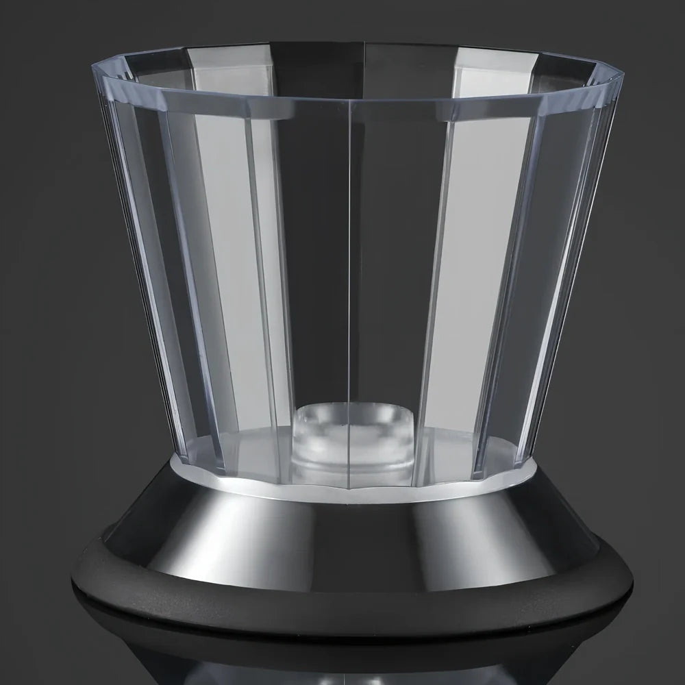 Diamond shaped glass oil dispenser with 200ml capacity and push-pour handle