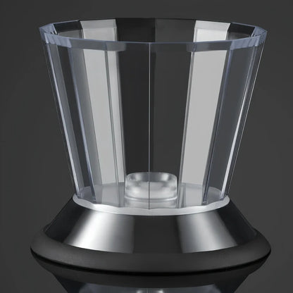 Diamond shaped glass oil dispenser with 200ml capacity and push-pour handle