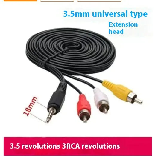 RCA Lotus head audio video cable for set-top box and TV, available in 0.5m to 10m lengths, Standard or Extended Edition.