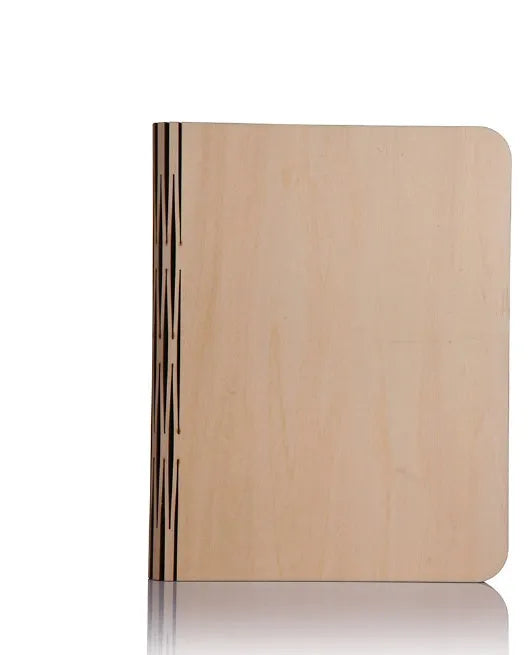Solid wood USB book light in three sizes showing white and warm white light options.