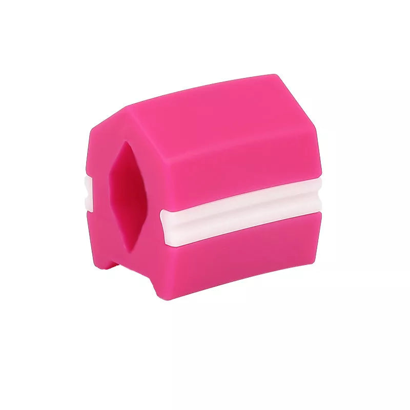 Jawline fitness ball and facial toner in blue, red, rose red, and black for muscle strengthening