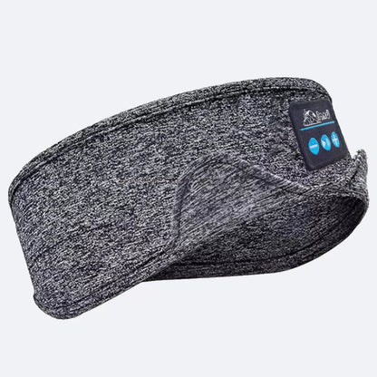 Bluetooth Music Headband with Sleep Scarf in black and gray
