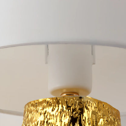 White rabbit table lamp with metal base and resin details, 24cm wide by 49cm high