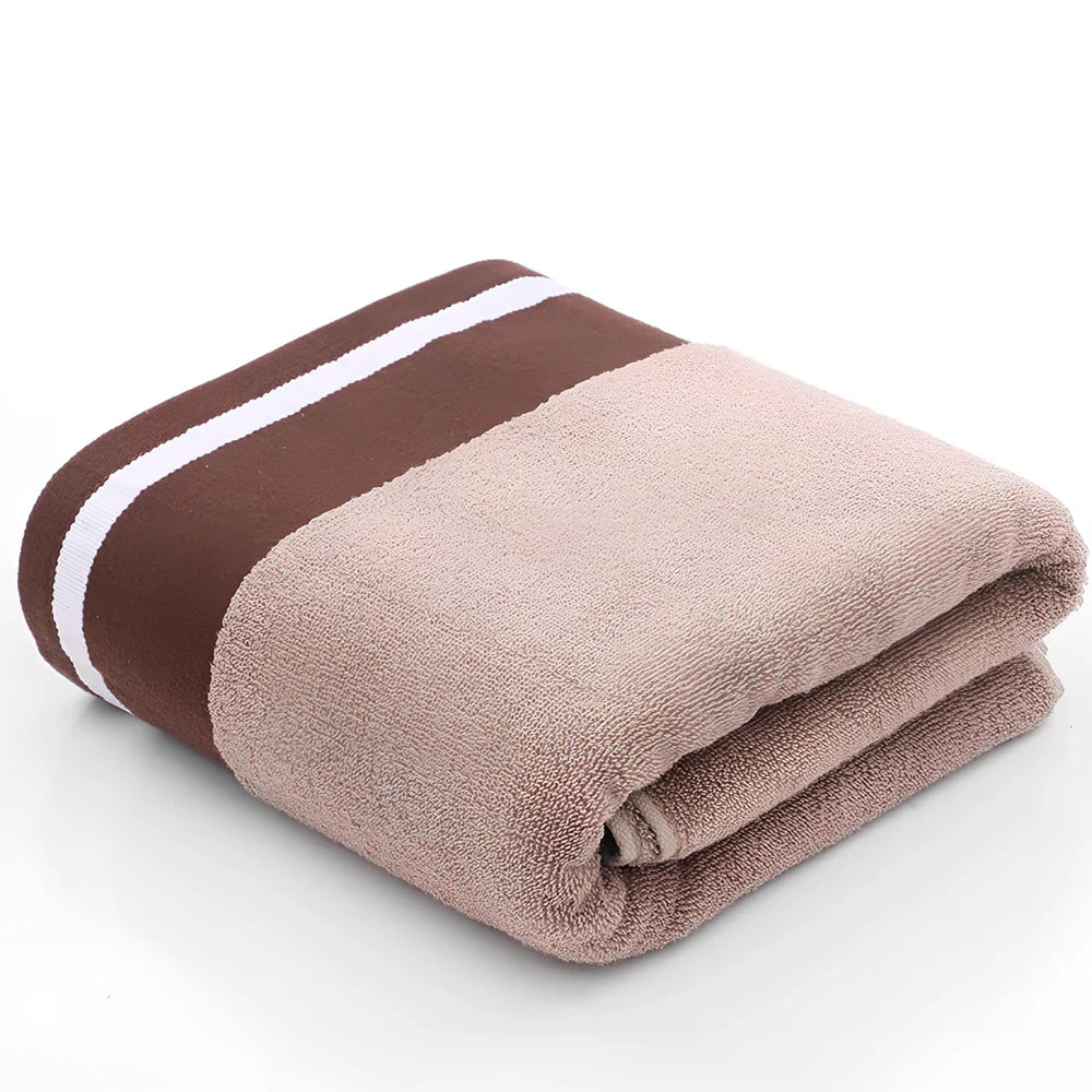 70x140cm cotton bath towel in blue, 32 strands pure cotton, 400g absorbent weight for drying