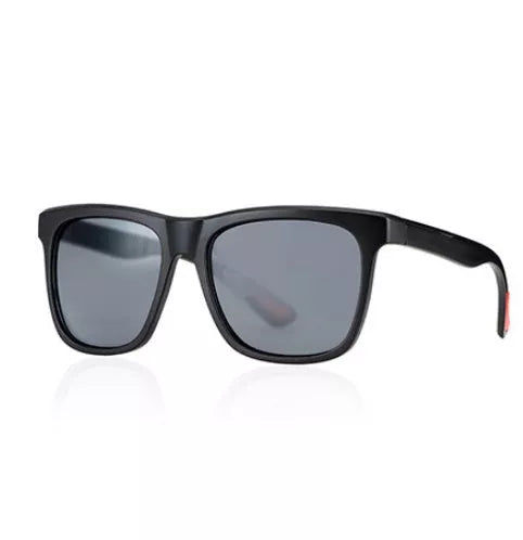 Men's photochromic square sunglasses with UV400 protection and resin lenses