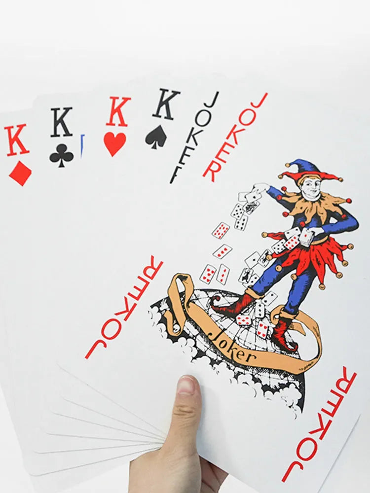 Oversized large playing cards for fighting landlord table game in paper construction
