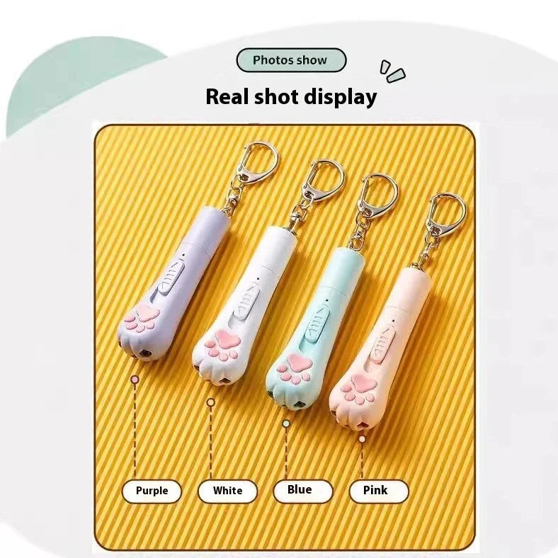 Pink plastic cat charging toy with self-hi feature measuring 18 cm long