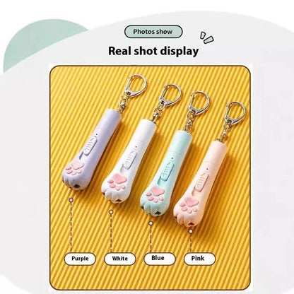 Pink plastic cat charging toy with self-hi feature measuring 18 cm long