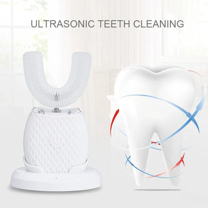 Sonic Electric Toothbrush with U-Shaped Brush Head for Deep Cleaning and Brighter Smile