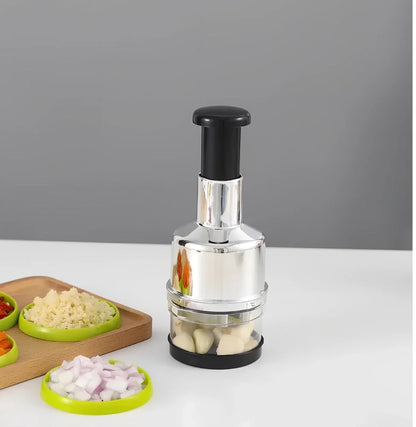 Stainless steel manual clap knife with multi-layer blades for vegetable chopping