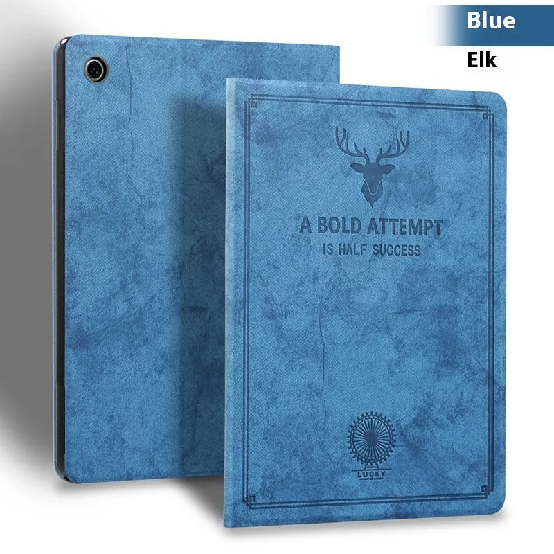 iPad protective case with soft TPU leather shell in clamshell design showing front and back coverage
