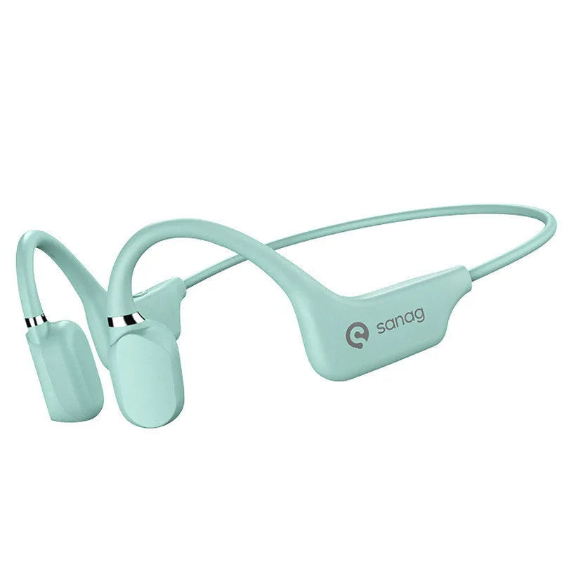 Bone conduction Bluetooth headset in hanging neck design for sports running, available in multiple colours