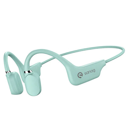 Bone conduction Bluetooth headset in hanging neck design for sports running, available in multiple colours