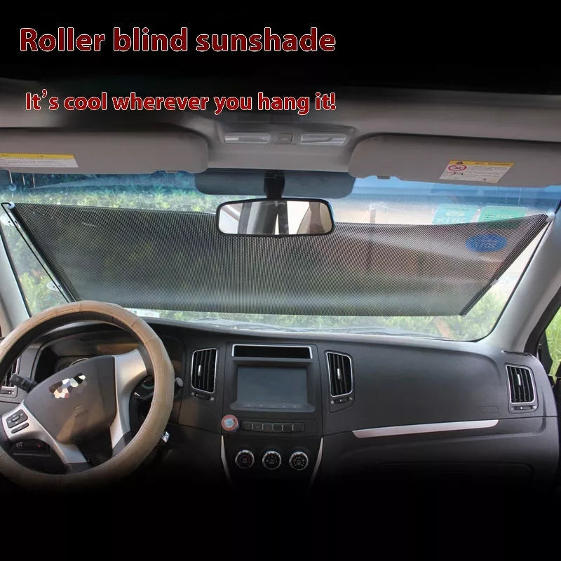 PVC household window sun protection shutter with suction cups in black dots and silver laser options