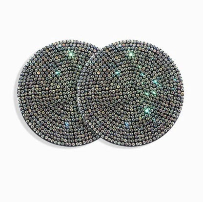 Universal Anti-Slip Silicone Cup Holder Insert with Crystal Rhinestones for Cars