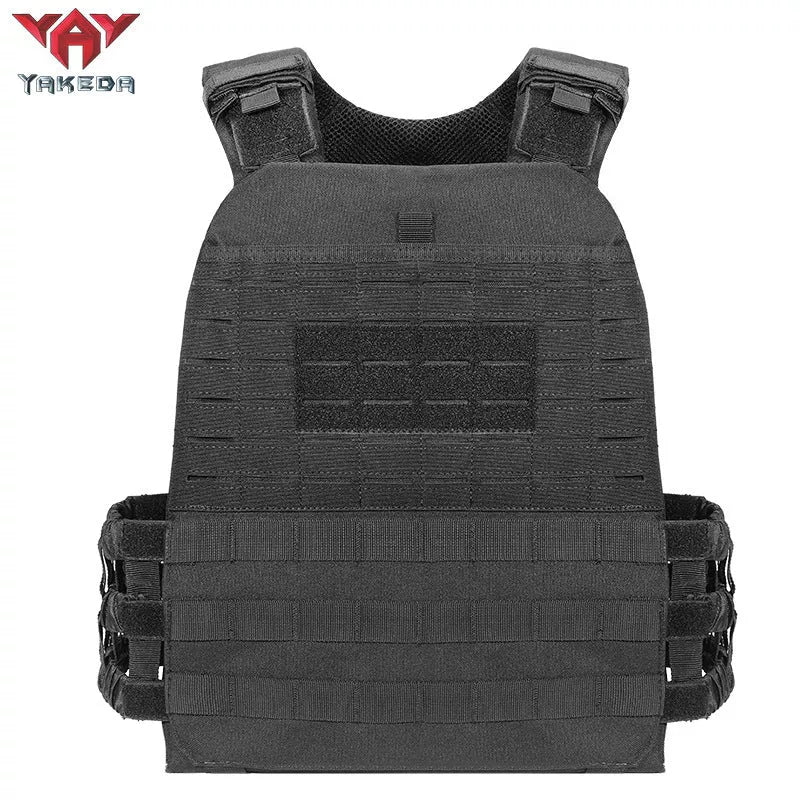 Tactical combat vest in military green with adjustable waist for outdoor training
