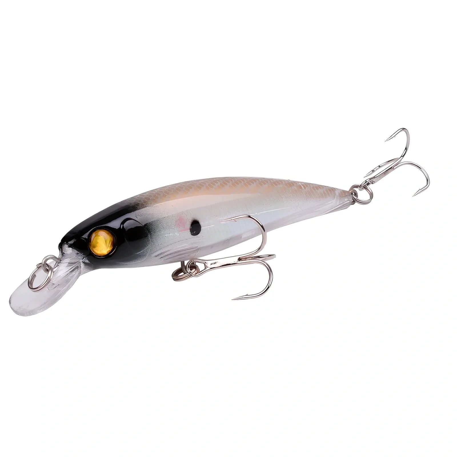 13.8g fishing lure with 11cm length showing diving lip and No. 6 hook