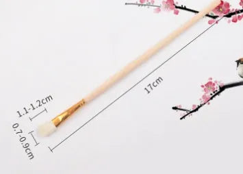 Wool brush painting pen with soft head for ceramic tracing and painting