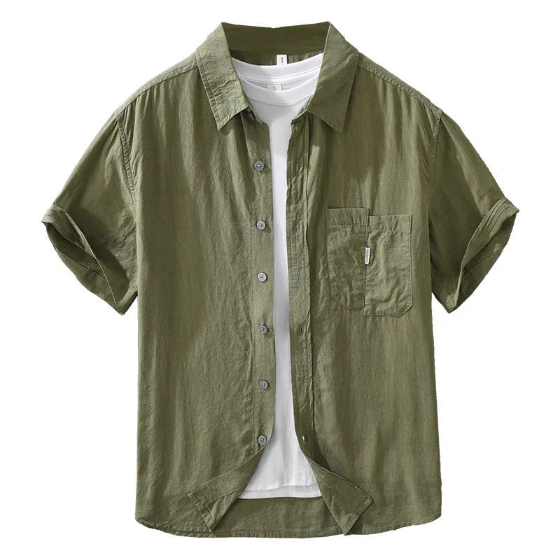 Women's loose fit short-sleeved lyocell cardigan in black green and purple colour options