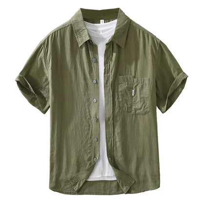 Women's loose fit short-sleeved lyocell cardigan in black green and purple colour options