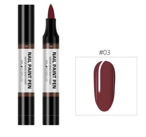 24 color water-based nail polish painting pen for 3D nail art designs