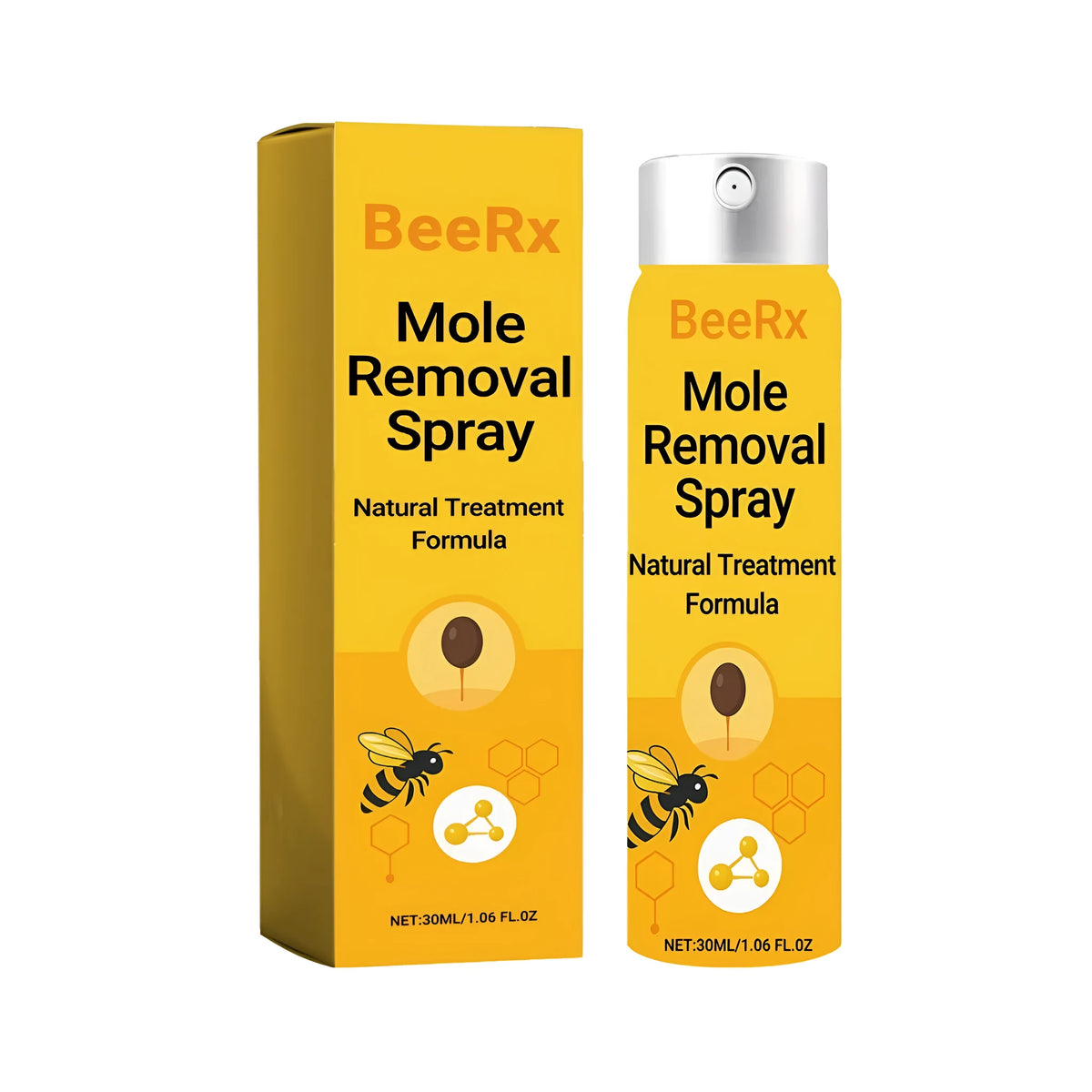 30ml mole removal spray bottle with panthenol, hyaluronic acid and bee venom