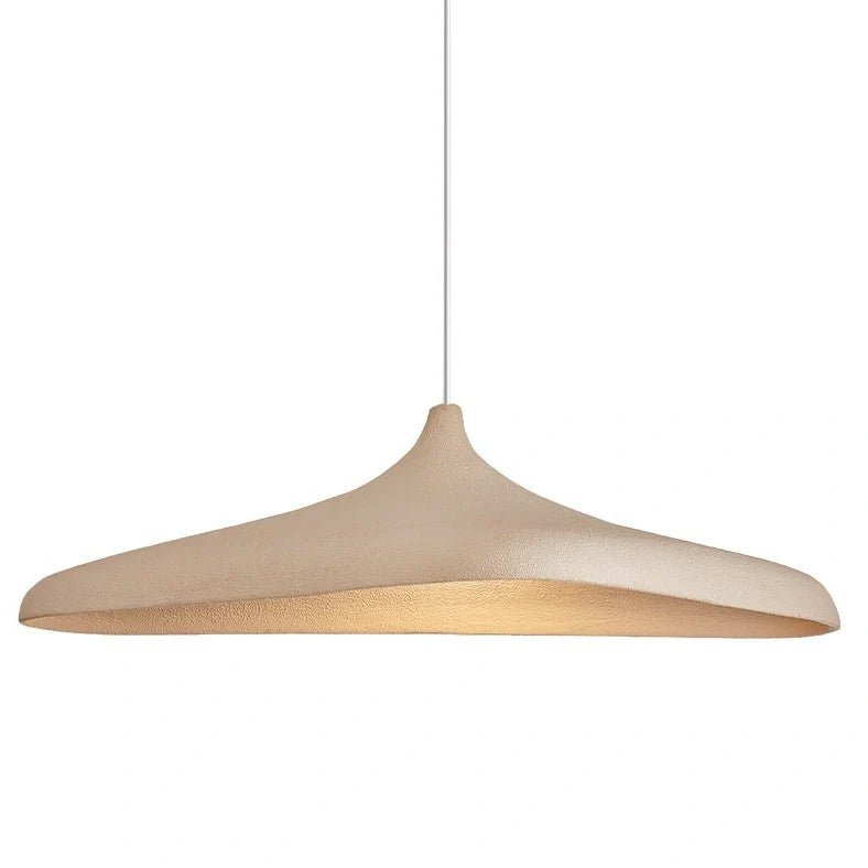 Japanese retro atmospheric creative bar lamp in fern brown and textured white finishes showing creative design details