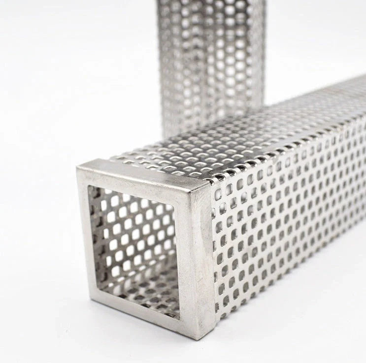 Premium stainless steel smoker tray holder in various shapes and sizes for backyard grilling and smoking
