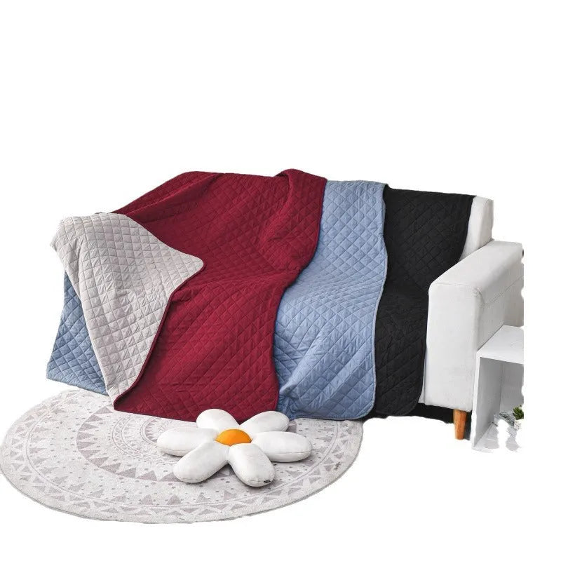 Washable reversible dog blanket sofa cover pet bed protector in multiple sizes and colours including black, burgundy, camel, coffee, and grey to guard furniture against stains, urine, and pet hair.