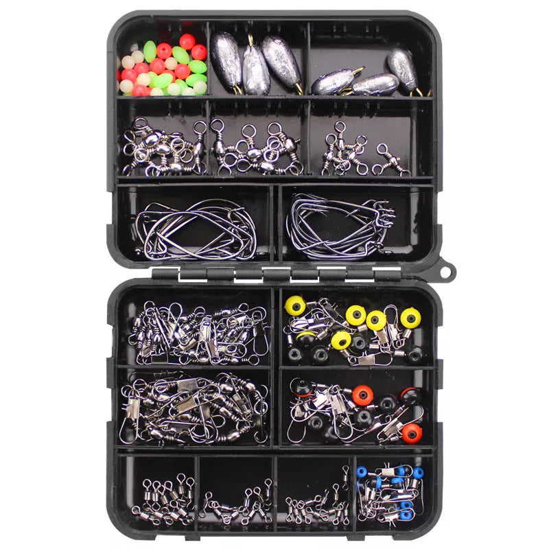 160-piece stainless steel crank hook lead sinker set for fishing
