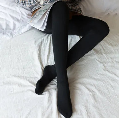Beige stovepipe compression socks for hip and abdomen lifting support