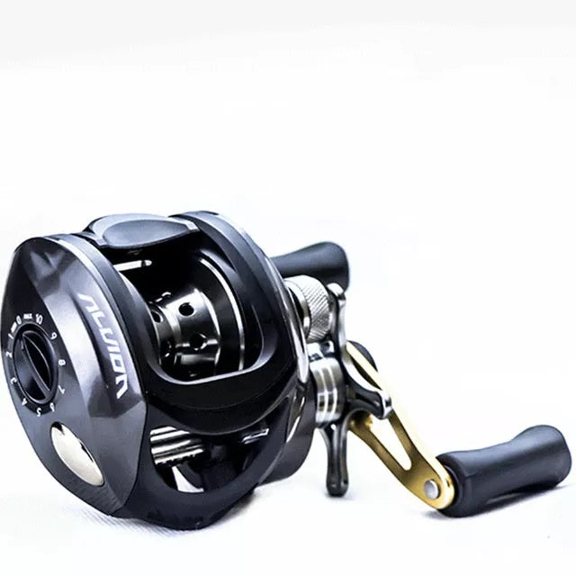 Luya Magnetic Metal Fishing Reel with all-copper transmission gear and stainless steel bearings