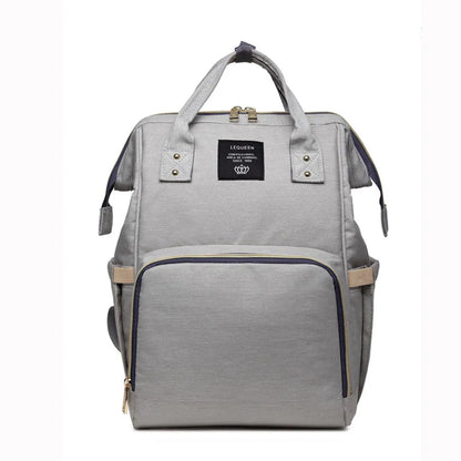 Oxford maternity nappy bag with 16-20L capacity, anti-theft design, bottle area, and multiple colour options