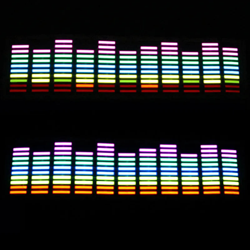 Automobile LED music rhythm light 45x11cm 12V 8W cold light source universal car interior light