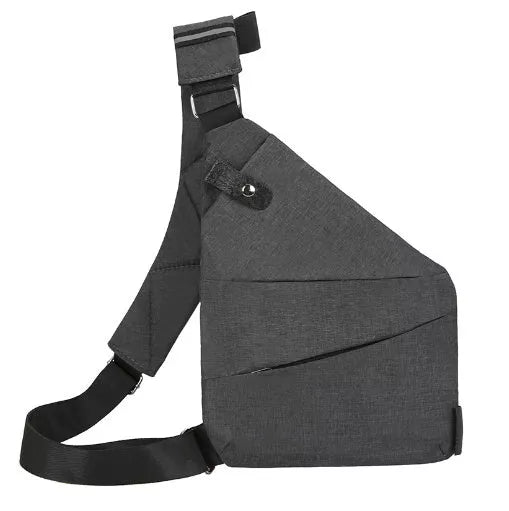 Men's waterproof anti-theft canvas shoulder bag with 20-35L capacity