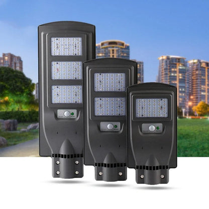 Integrated solar street light garden light showing 2835 lamp beads and solar panel, suitable for 4-6m installation height